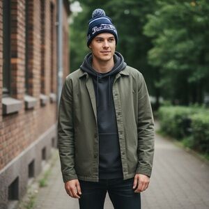 Vintage Pepsi Cola Blue Pom-Pom Beanie